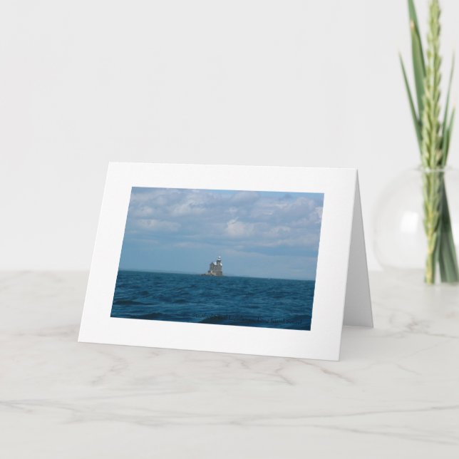 Tarjeta Faro del bajío de Stratford, Long Island Sound (Anverso)