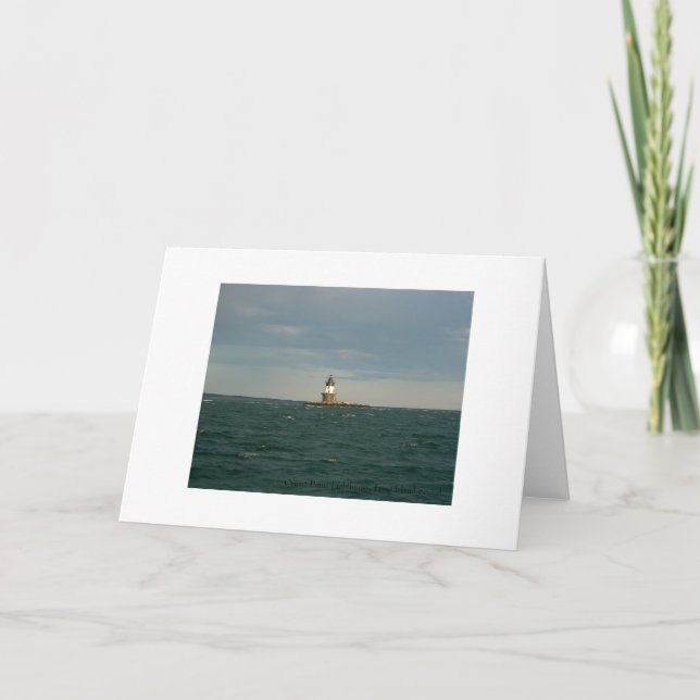 Tarjeta Faro del punto de Oriente, Long Island… (Anverso)