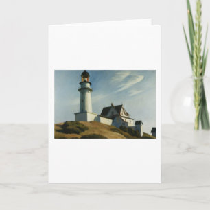Tarjeta Faro en Dos Luces - Edward Hopper