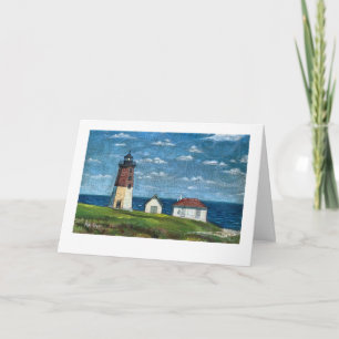 Tarjeta Faro Point Judith en Narragansett, RI 7x5