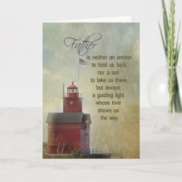 Tarjeta Faro rojo de Michigan para papá