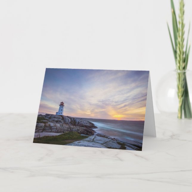 Tarjeta Faros | Faro de la ensenada de Peggy en Nueva Esco (Anverso)