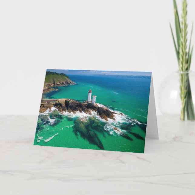 Tarjeta Faros | Finistère Brest Bretagne Lighthouse (Anverso)