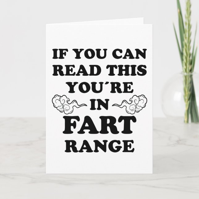 Tarjeta Fart Range Gracioso Diciendo Divertido Blogueo Far (Anverso)