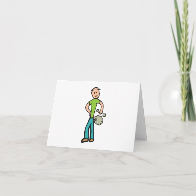 Tarjeta Farting Man (Anverso)