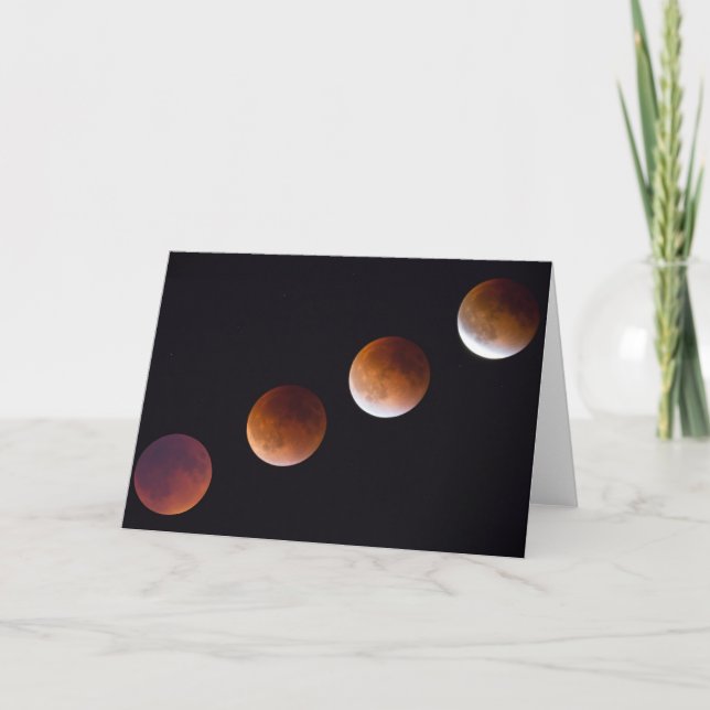 Tarjeta Fases de Eclipse Lunar Total | Seattle (Anverso)