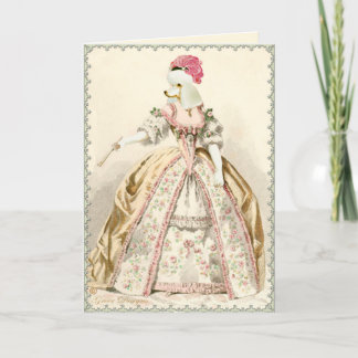 Tarjeta Fashion francés de canapés blanco Marie Antoinette