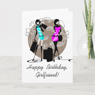 Tarjeta Fashion muchachas amigas PERSONALIZAN