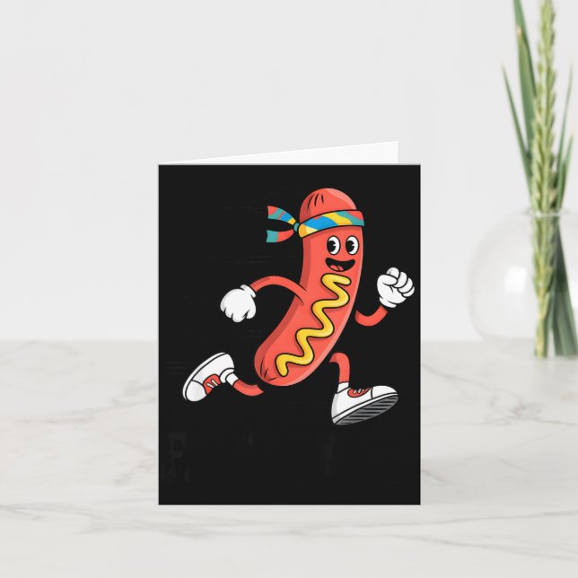 Tarjeta Fast Food Funny Pun Working Out Running Jogging Gy (Anverso)