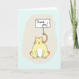 Tarjeta Fat Cat Gracias