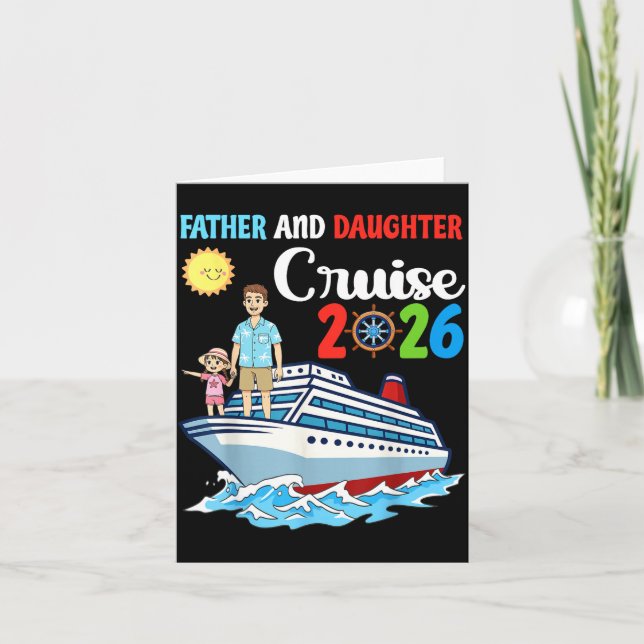 Tarjeta Father &amp; Daughter Cruise 2026 Family Vacation  (Anverso)