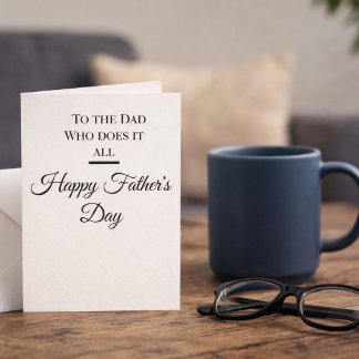 Tarjeta Father’s Day Card for Dad Minimal Elegant