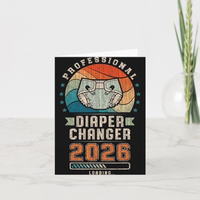 Tarjeta Father To Be Future Daddy, Expecting Dad 2026 Diap (Anverso)