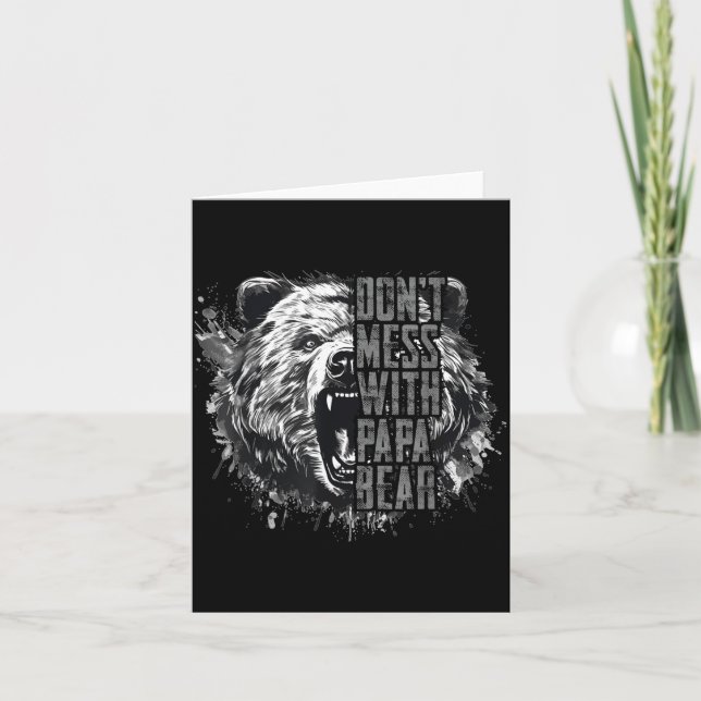 Tarjeta Father's Day Don't Mess With Papa Bear  (Anverso)