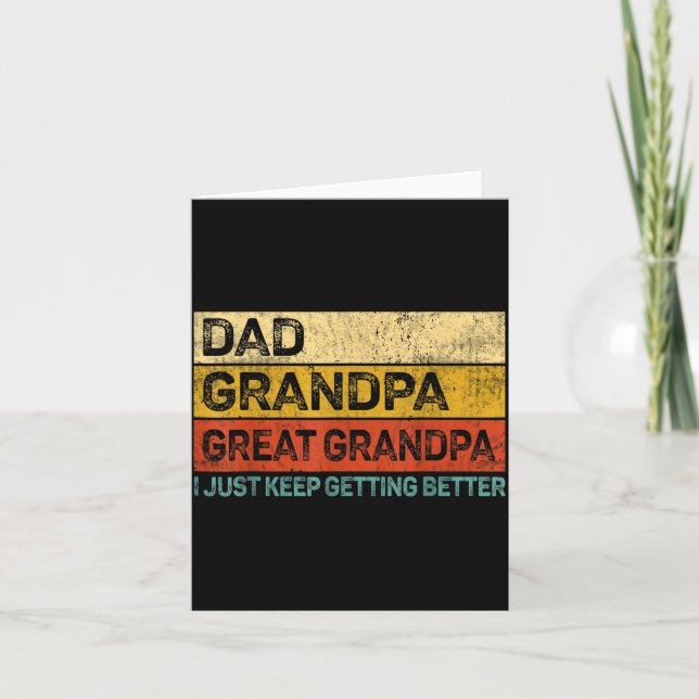 Tarjeta Fathers Day Gift From Grandkids Dad Grandpa Great  (Anverso)