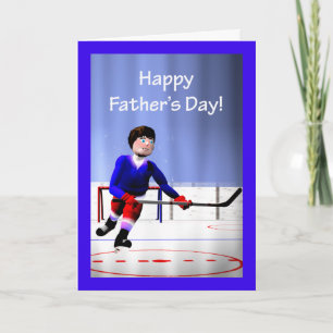 Tarjeta Father's Day Hockey Overtime