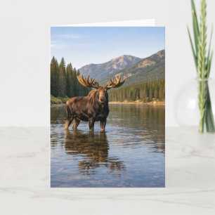 Tarjeta Fauna silvestre Río Moose Mountain