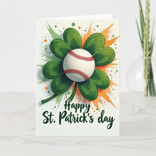 Tarjeta Faux Gold Baseball Luck Card (Anverso)