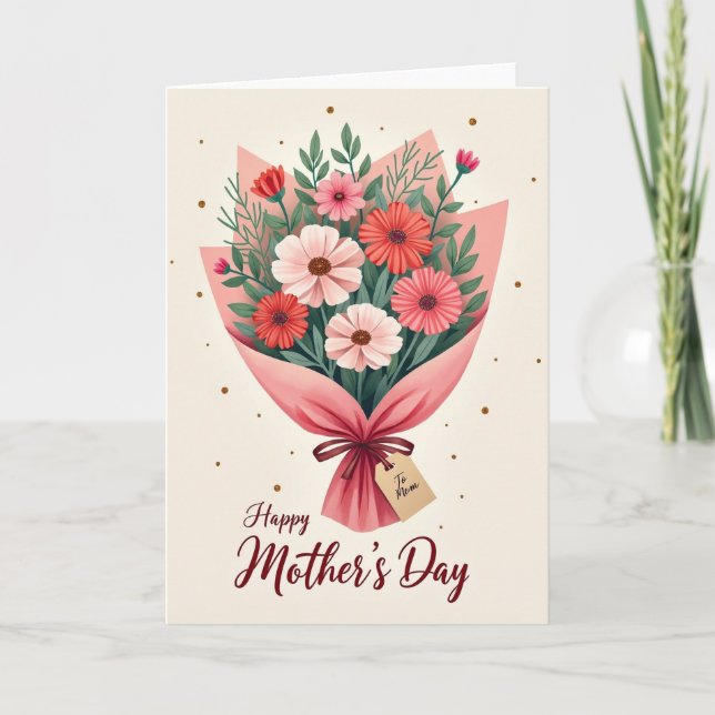 Tarjeta Faux Gold Glitter Mom Card (Anverso)