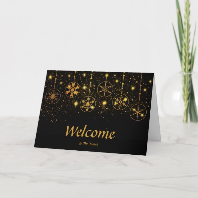 Tarjeta Faux Relieve metalizado dorado Confetti Elegantes  (Anverso)