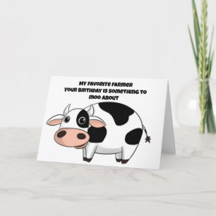 TARJETA FAV *EL CUMPLEAÑOS DE GRANJERO* ALGO DE LO QUE MOO