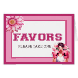 Tarjeta favorecedora de cáncer de mama floral rosa