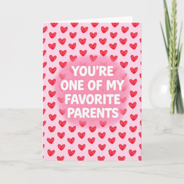 Tarjeta Favorite Parents (Anverso)