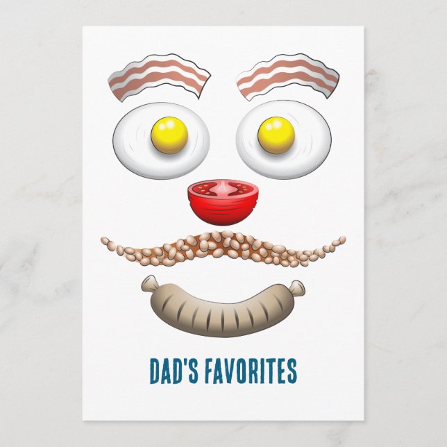 Tarjeta Favoritos de Papá en el Día del Padre (Anverso)