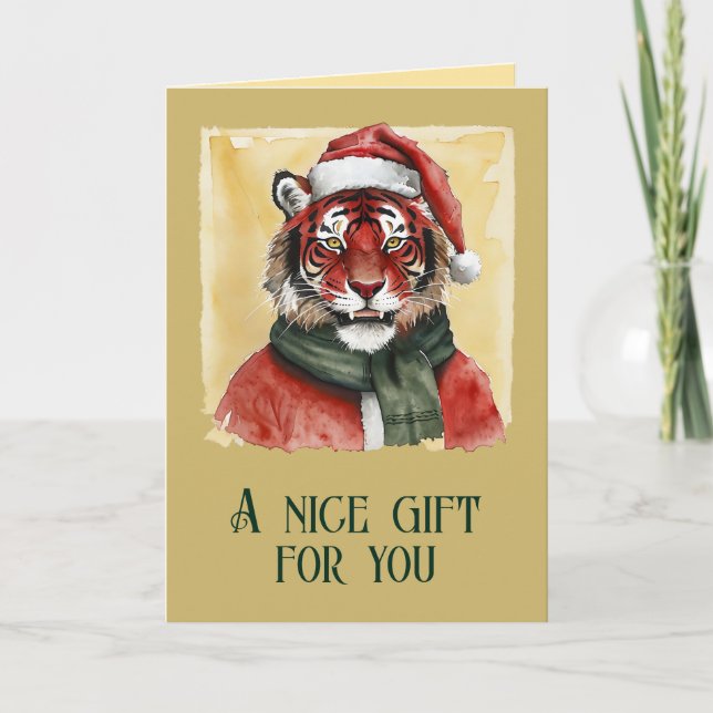 Tarjeta Favoritos divertidos de los Navidades de animales  (Anverso)