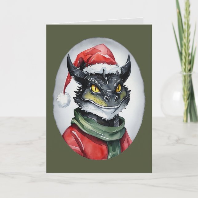 Tarjeta Favoritos divertidos de los Navidades de animales  (Anverso)