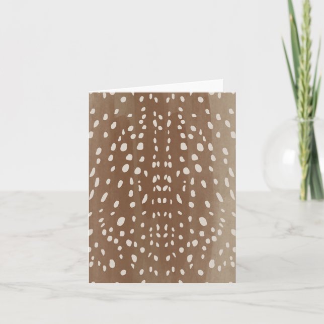 Tarjeta Fawn Spots Baby Deer Animal Print Pattern (Anverso)