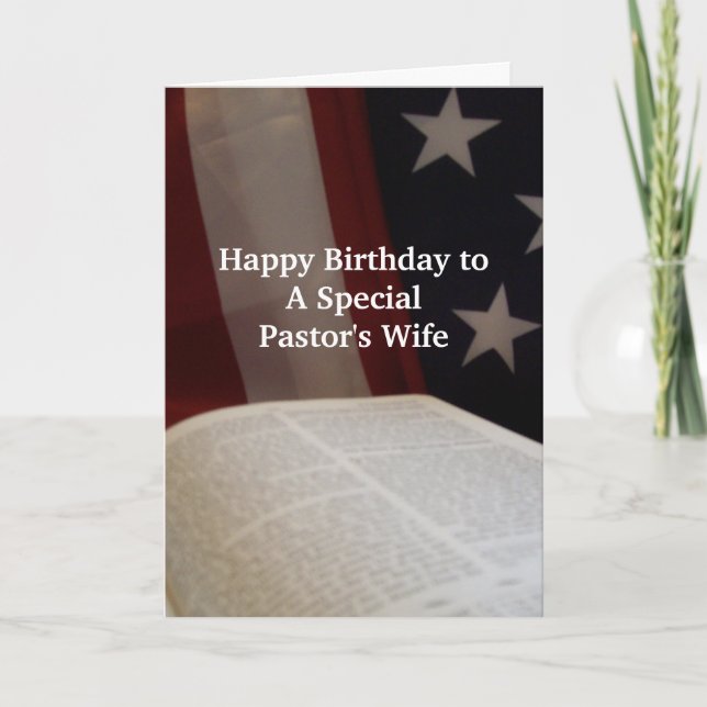 Tarjeta FB de la esposa del pastor del feliz cumpleaños (Anverso)