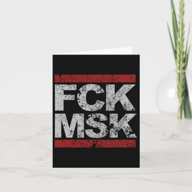 Tarjeta Fck Msk angustiado (Anverso)