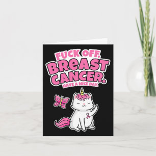 Tarjeta Fck Off Breve Cancer Unicorn Butterfly Fun Qu Qu