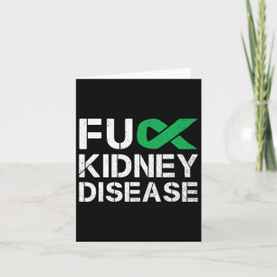 Tarjeta Fck Riñón Disease Awareness Mono Cinta Verde Su