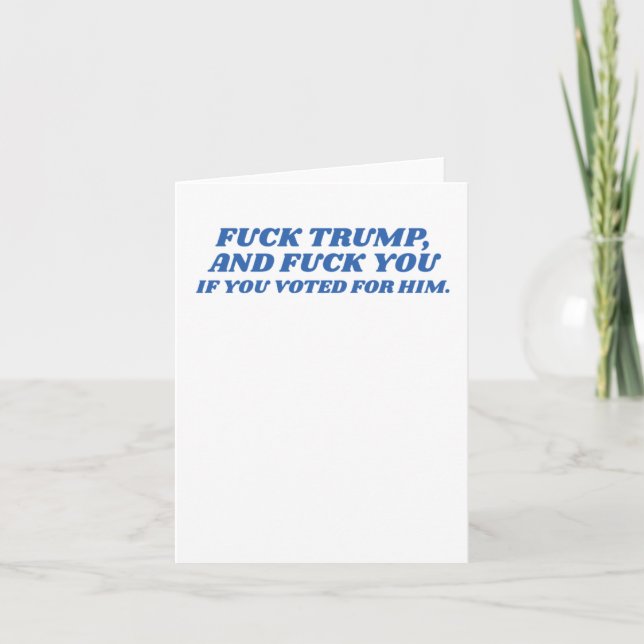 Tarjeta Fck Trump (Anverso)