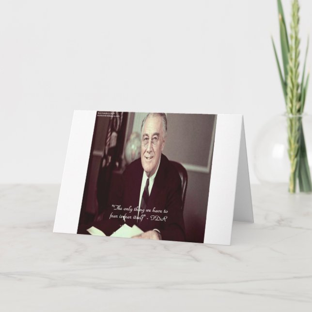 Tarjeta FDR y la cita "Nada que temer" (Anverso)