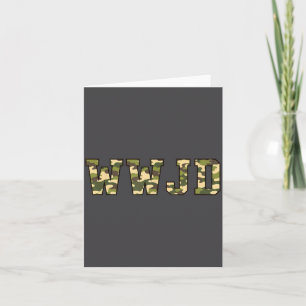 Tarjeta Fe Camuflaje Militar Caza Cristiano Wwjd 