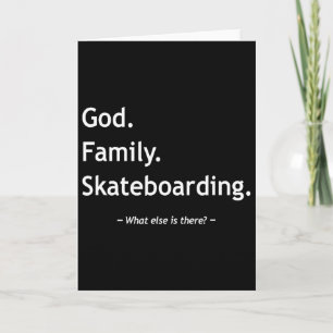 Tarjeta Fe cristiana Cristianismo Patinador Dios Familia S
