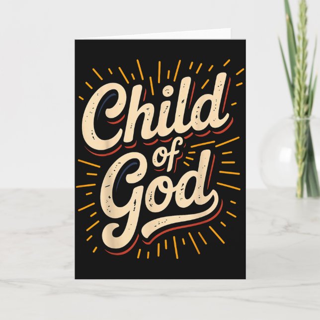 Tarjeta Fe cristiana hijo de Dios  (Anverso)
