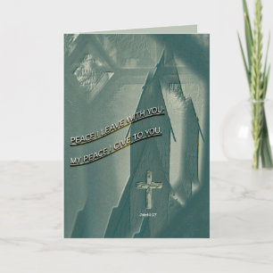 Tarjeta Fe cristiana religiosa Paz les dejo con ustedes