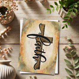 Tarjeta Fe Cruz Símbolo Moderno Simpatía Religioso Bonito