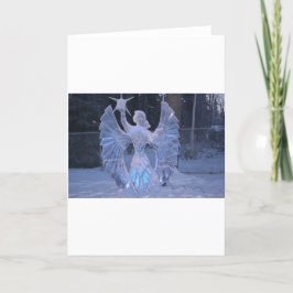 Tarjeta Fe del cristianismo del ángel de la escultura del