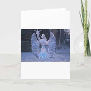 Tarjeta Fe del cristianismo del ángel de la escultura del