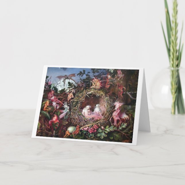 Tarjeta Fe en un nido de aves, John Anster Fitzgerald (Anverso)