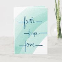 Fe, esperanza, amor acuarela
