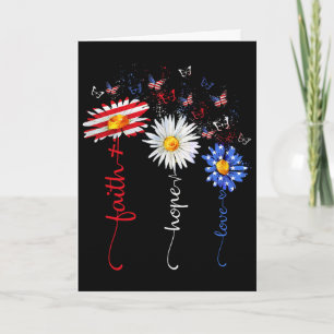 Tarjeta Fe Esperanza Amor Mariposa Daisy Cristianos Dios 4