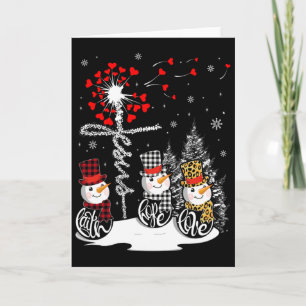 Tarjeta Fe Esperanza Amor Muñeco de nieve Jesús Diente de 