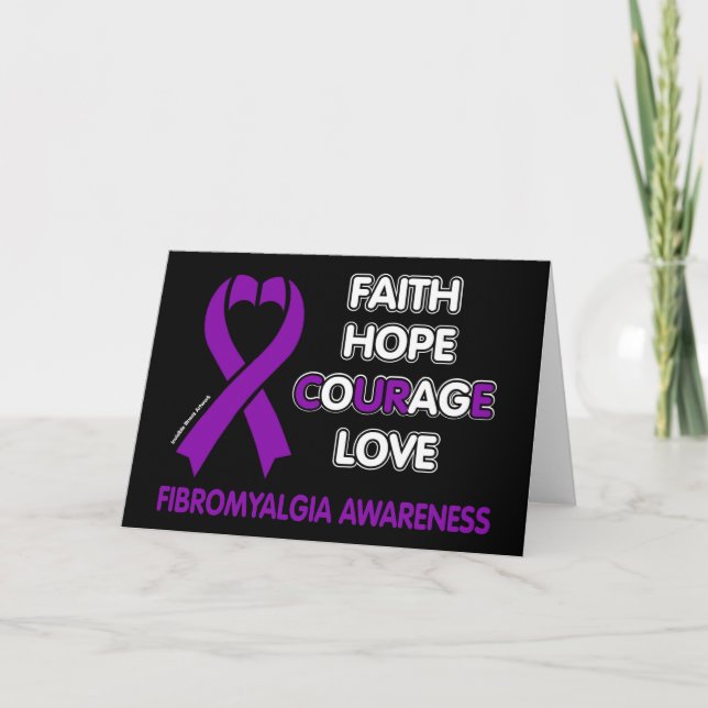 Tarjeta Fe Esperanza Coraje El Amor... Fibro (Anverso)