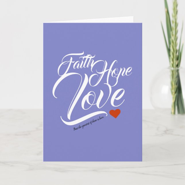 Tarjeta Fe, esperanza y amor (Anverso)